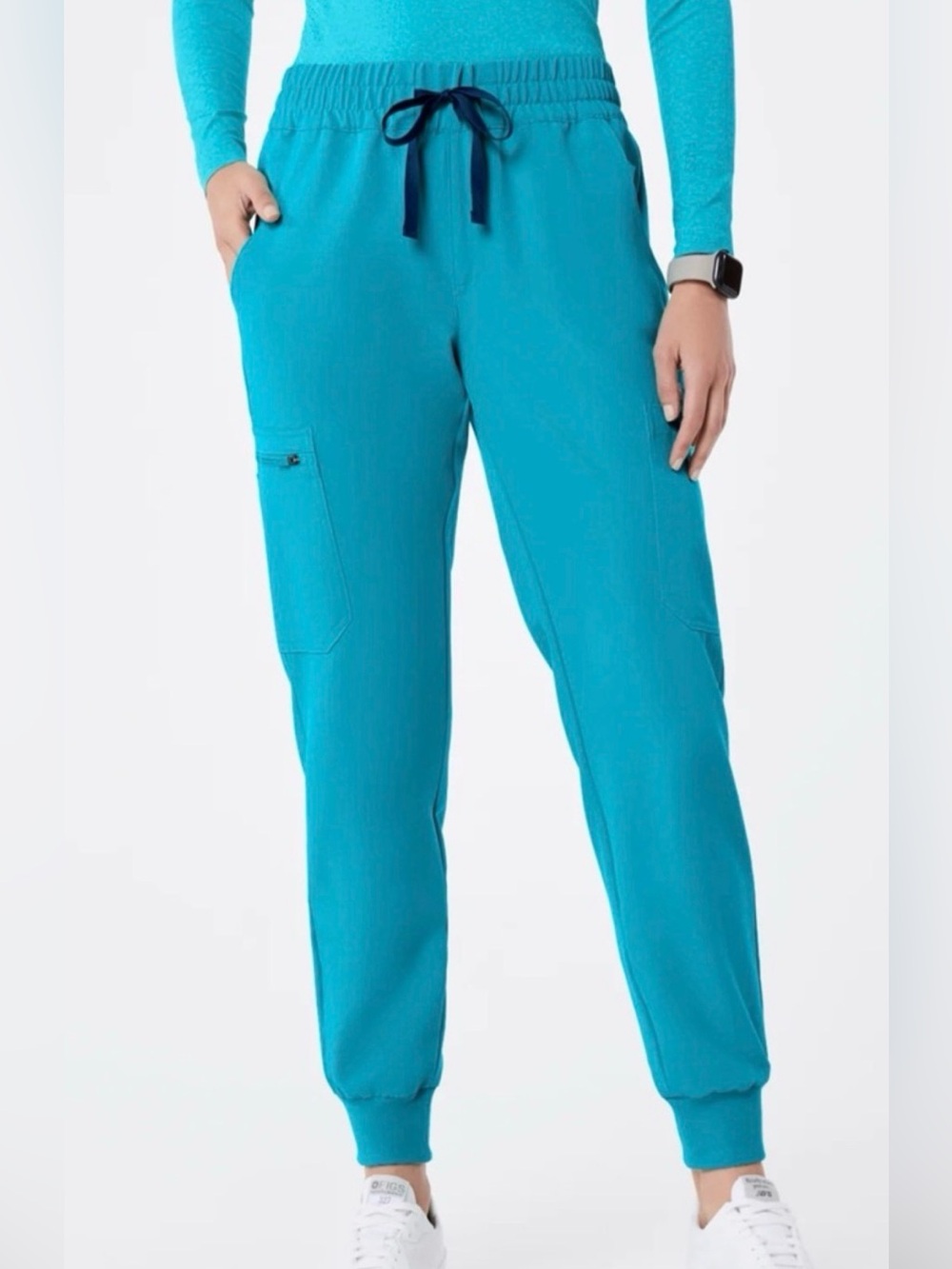 Figs Uman High Waisted Joggers-Teal